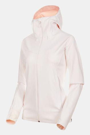 Mammut Womens Ultimate V SO Hooded Jacket Bright White/Candy Melange