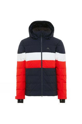 J.Lindeberg Mens Russel Down 2L Ski Jacket Racing Red/Navy/White