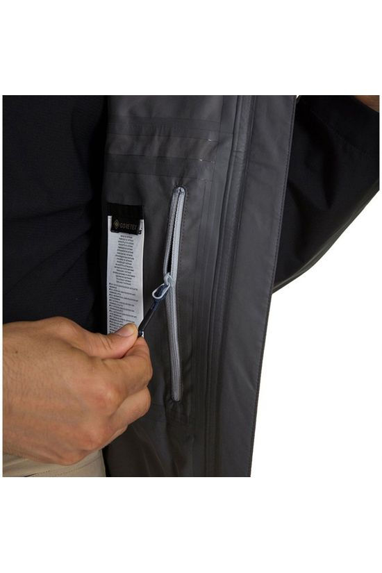 Berghaus Mens Paclite Peak Jacket Grey Pinstripe/Jet Black