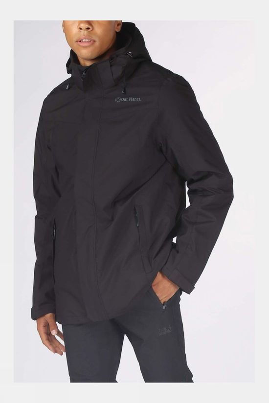 Our Planet Mens Relief Insulated Jacket Black