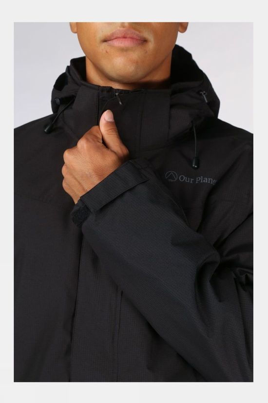 Our Planet Mens Relief Insulated Jacket Black