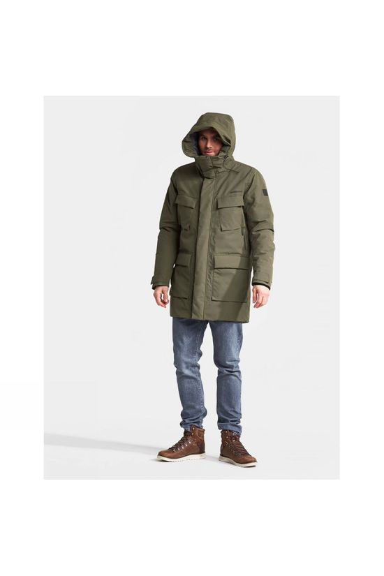 Didriksons Mens Drew Parka Crocodile Green