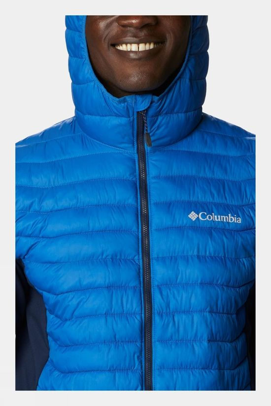 Columbia Mens Powder Lite Light Hooded Jacket Bright Indigo, Collegiate Navy