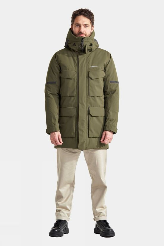 Didriksons Mens Drew Parka Fog Green