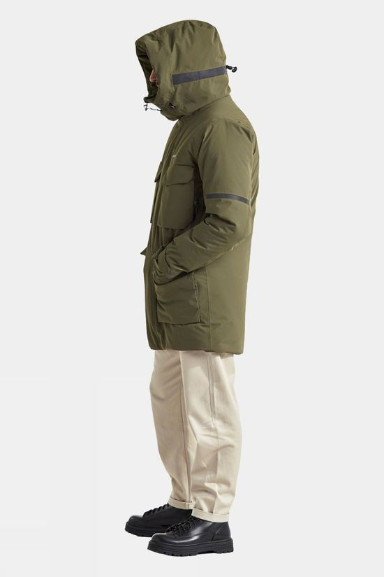 Didriksons Mens Drew Parka Fog Green