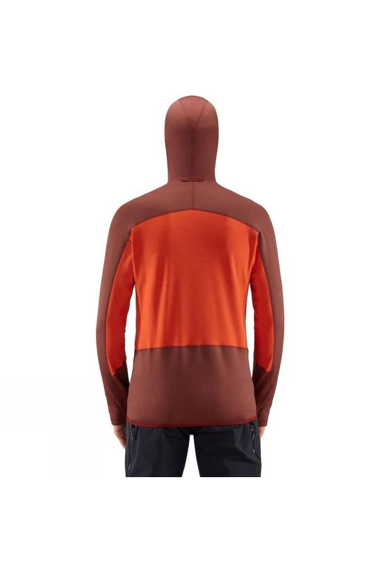 Haglofs Spire Mid Hooded Fleece Maroon red/habanero 