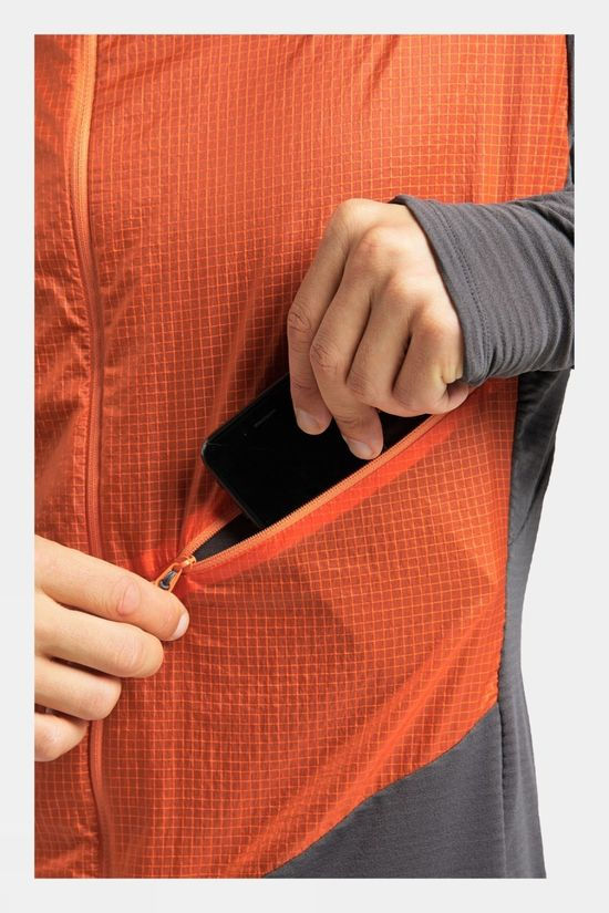 Haglofs Mens L.I.M Hybrid Hood Jacket Magnetite/Flame Orange
