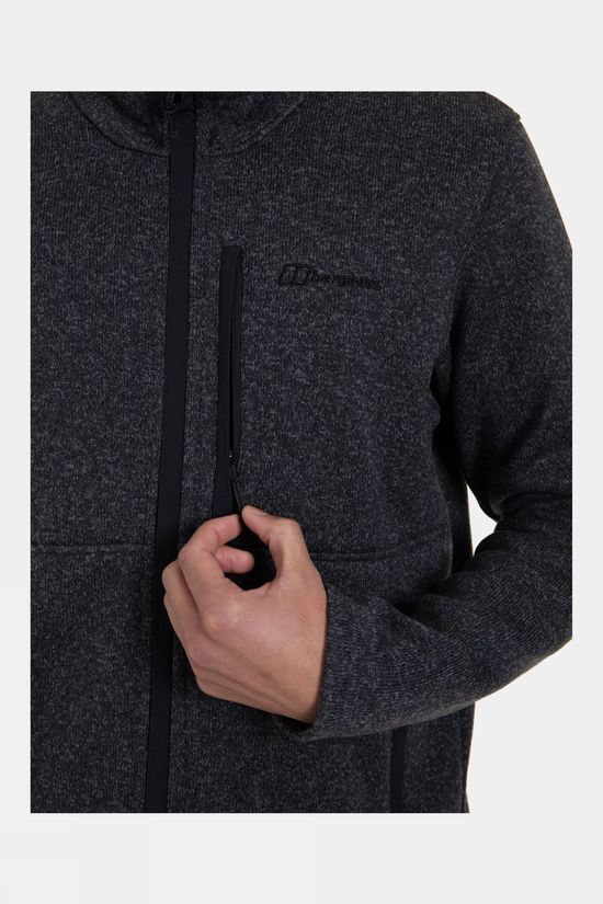 Berghaus Vallen Ia Fleece Jacket Jet Black/Grey Pinstripe