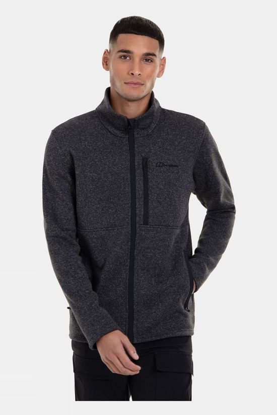 Berghaus Vallen Ia Fleece Jacket Jet Black/Grey Pinstripe
