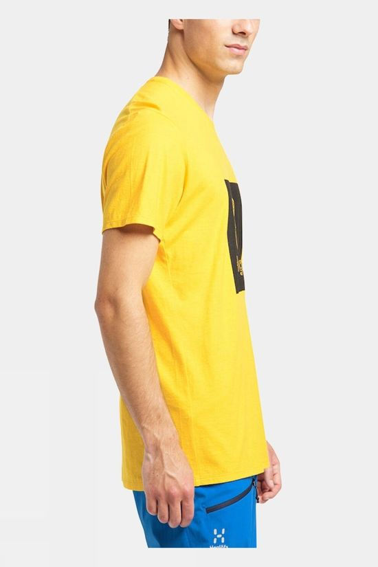 Haglofs Mens Träd Print Tee Pumpkin Yellow