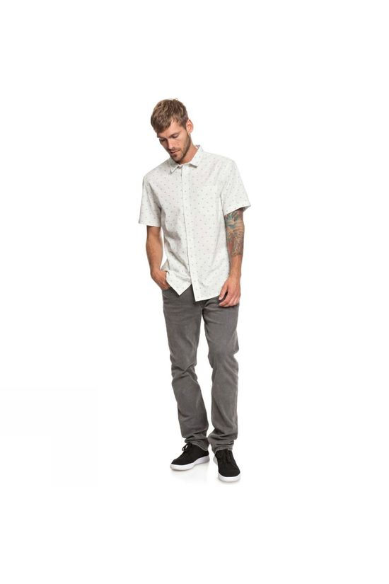 Quiksilver Mens Mini Fins Short Sleeve Shirt Gardenia Mini Fins SS