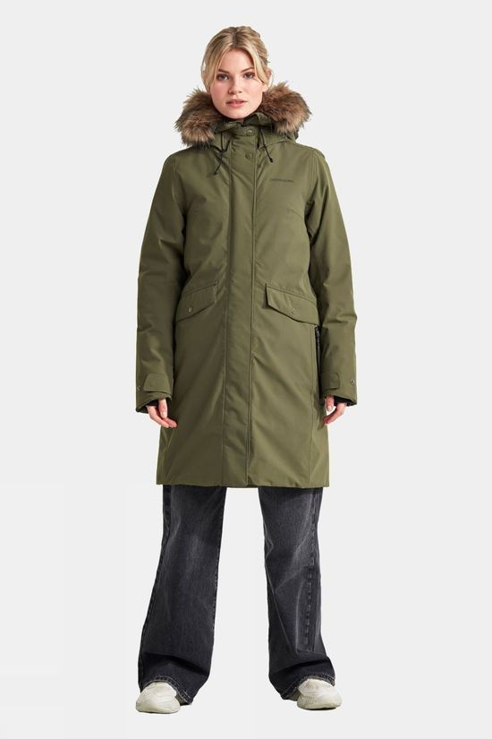 Didriksons Womens Erika Parka Fog Green