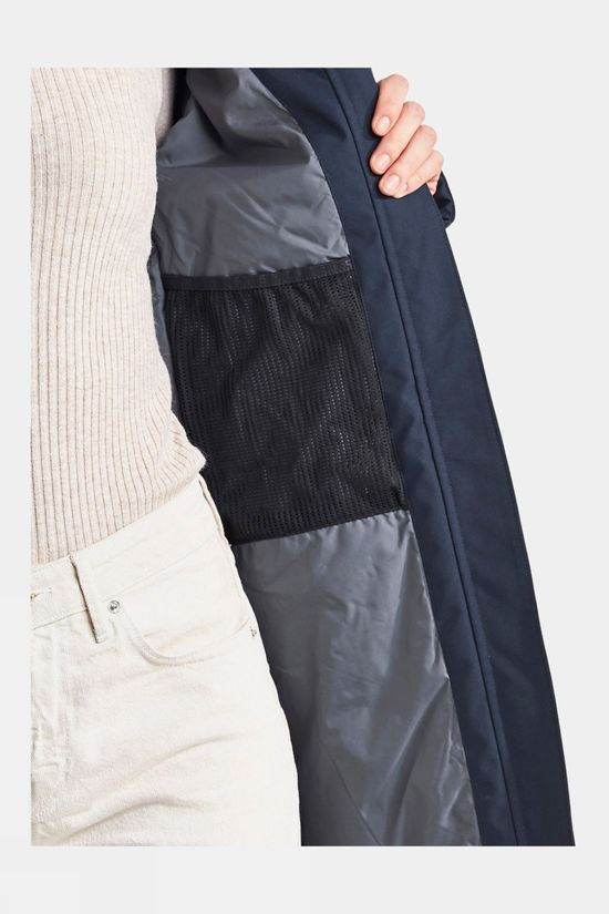 Didriksons Womens Helle Parka 3 Dark Night Blue
