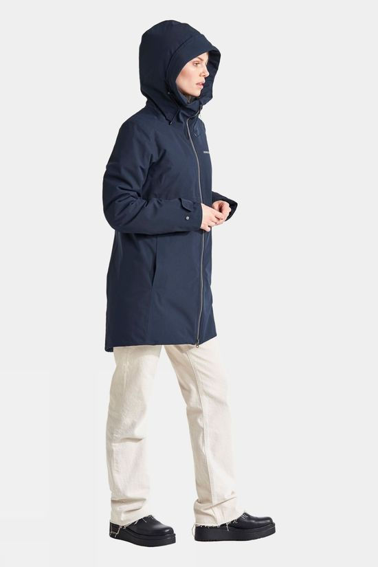 Didriksons Womens Helle Parka 3 Dark Night Blue