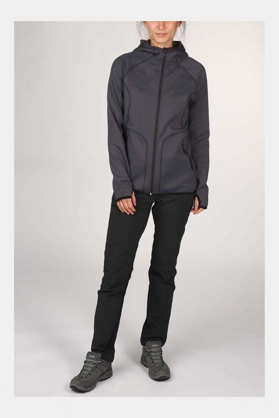 Our Planet Womens Cahar Powerstretch Hooded Fleece Ebony