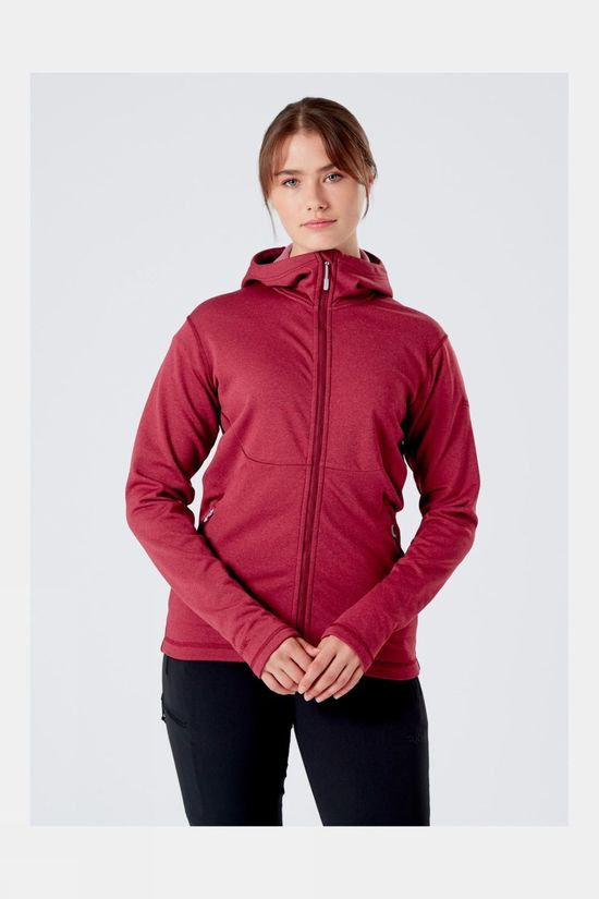 Rab Womens Geon Hoody Oxblood Red/Heather Marl