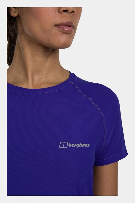 Berghaus Womens 24/7 Tech Base Layer Short Sleeve Crew Neck  Spectrum Blue