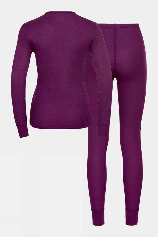 Odlo Womens Active Warm Eco Long Baselayer Set Charisma
