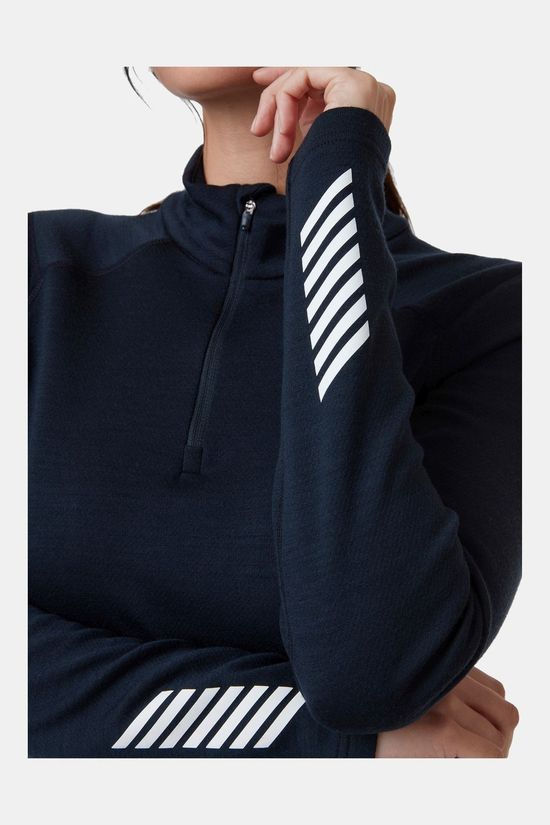 Helly Hansen Womens LIFA Merino Midweight 1/2 Zip Navy