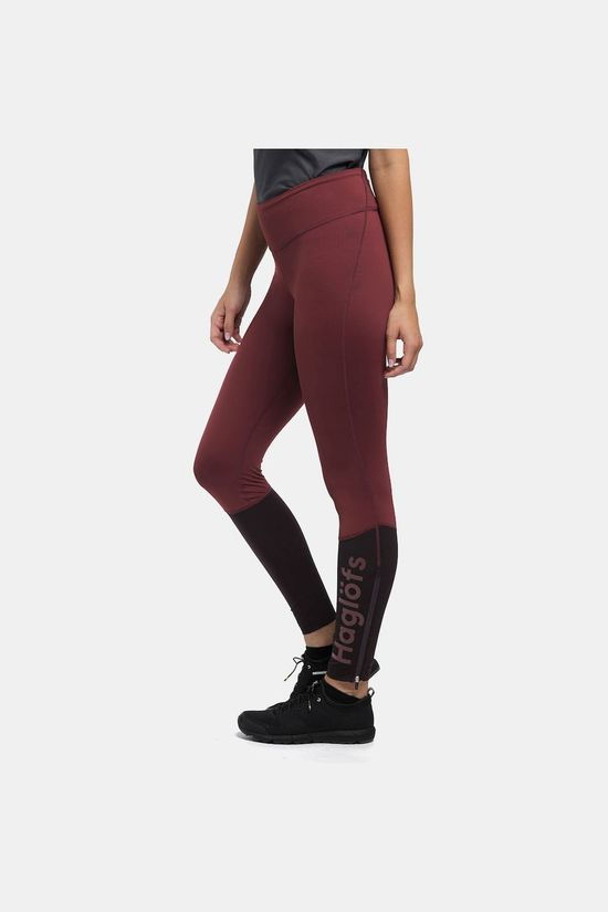 Haglofs Womens L.I.M Comp Tights Maroon red/true black