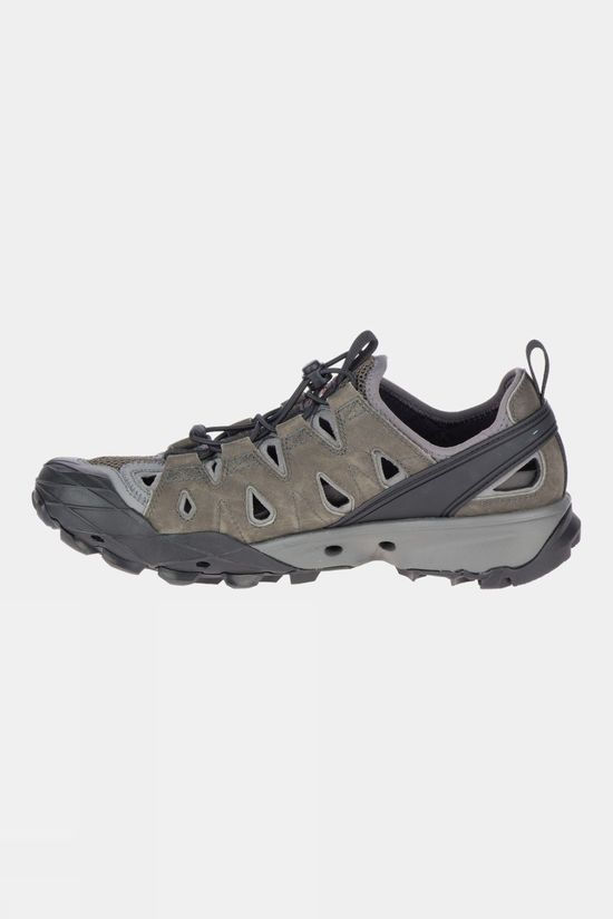 Merrell Mens Choprock Leather Sieve Sandal Merrell Grey