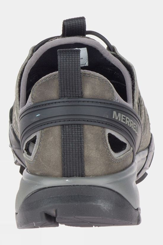 Merrell Mens Choprock Leather Sieve Sandal Merrell Grey