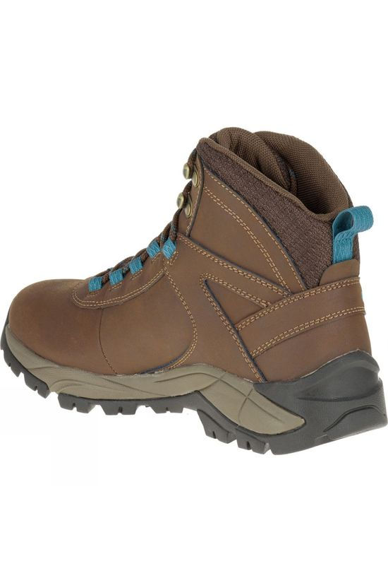 Merrell Womens Vego Mid Leather Waterproof Boot Dark Earth/Britanny Blue