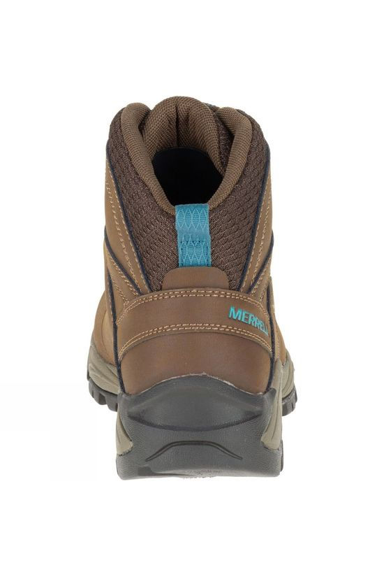 Merrell Womens Vego Mid Leather Waterproof Boot Dark Earth/Britanny Blue