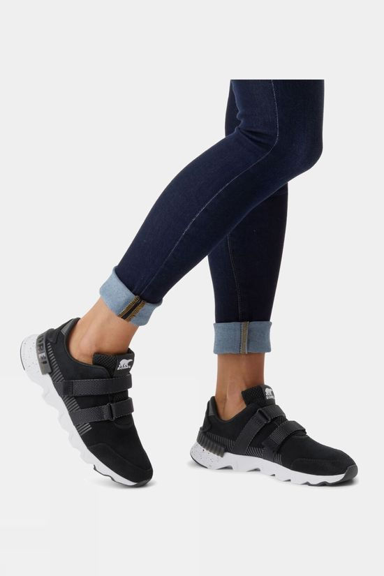 Sorel Womens Kinetic Lite Strap Sneaker PER-Black