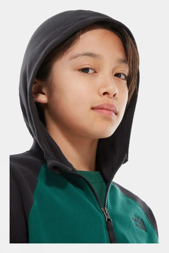 The North Face Boys Glacier Full Zip Hoodie Night Green