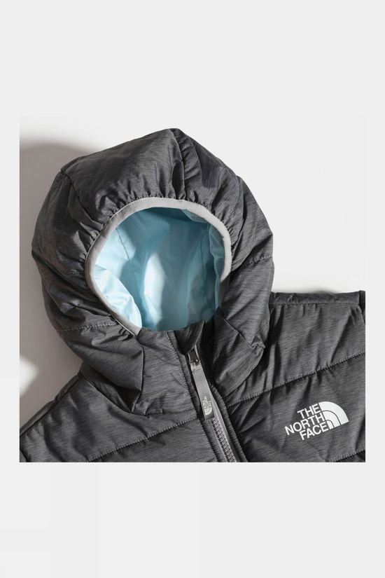 The North Face Girls Reversible Perrito Jacket TNF Medium Grey Heather