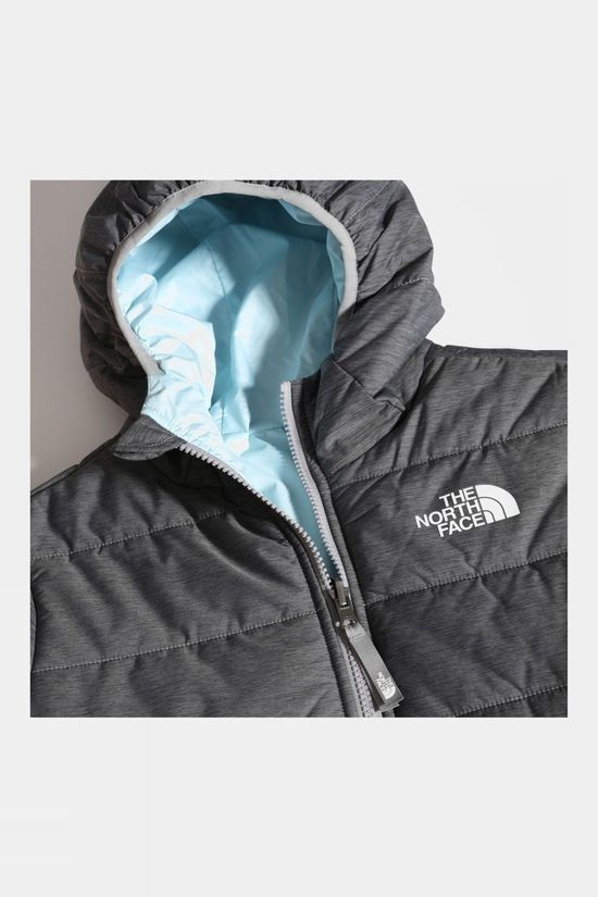 The North Face Girls Reversible Perrito Jacket TNF Medium Grey Heather