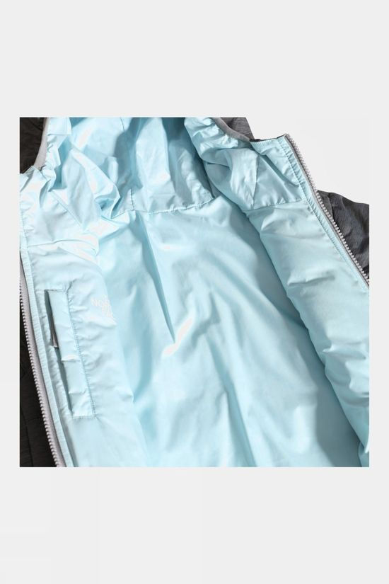 The North Face Girls Reversible Perrito Jacket TNF Medium Grey Heather