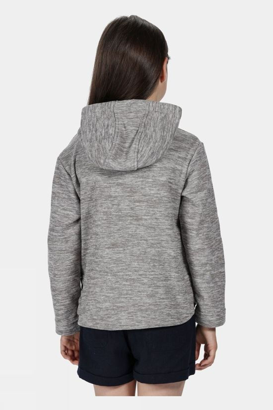 Regatta Kids Kalina Hooded Fleece Dapple Grey Marl