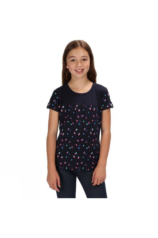 Regatta Childrens Cantrelle T-Shirt  Navy/Navy Polka Dot