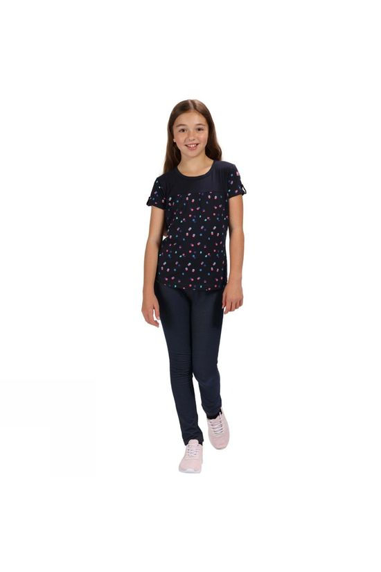 Regatta Childrens Cantrelle T-Shirt  Navy/Navy Polka Dot