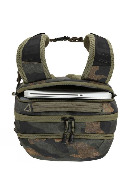 The North Face Cryptic Backpack Burnt Olive Green Waxed Camo Print/Burnt Olive Green
