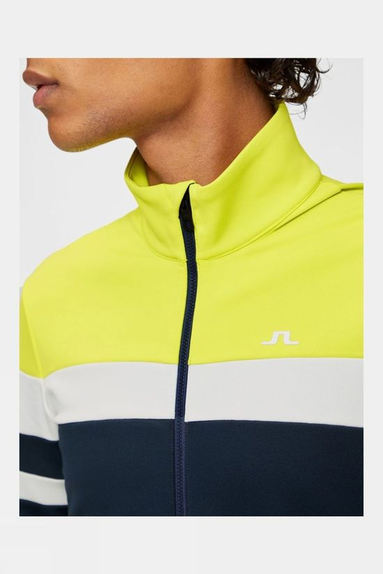 J.Lindeberg Mens Slusher Midlayer Leaf Yellow