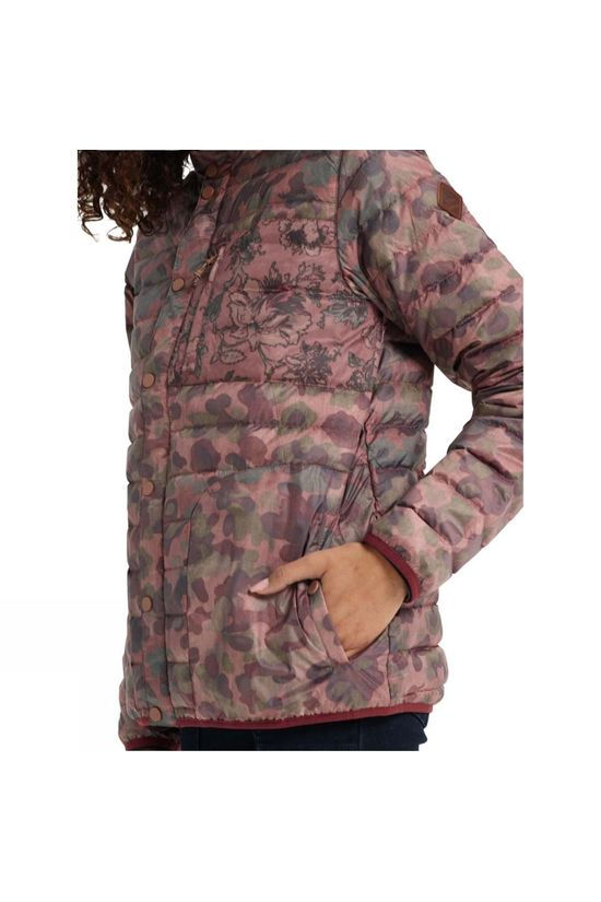 Burton Womens Evergreen Down Collar Jacket Pink Camo