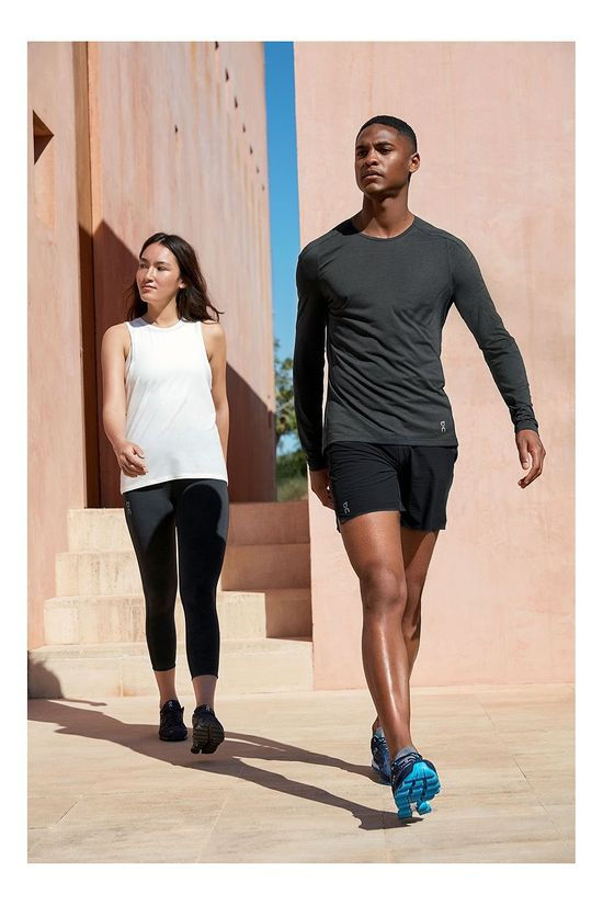 On Mens Lightweight Running Shorts Black